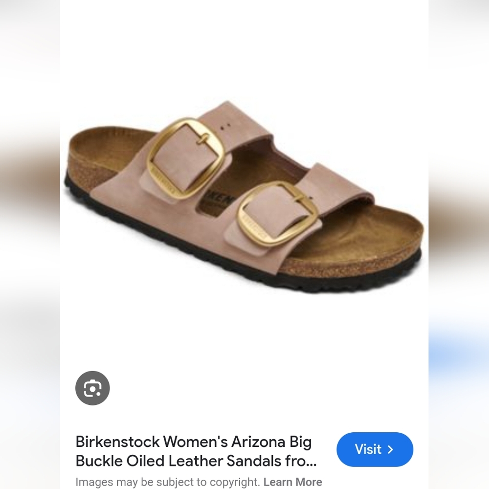 Birkenstock Arizona Big Buckle Beige With Pink Undertone Oiled Leather Sandals - Picture 10 of 10